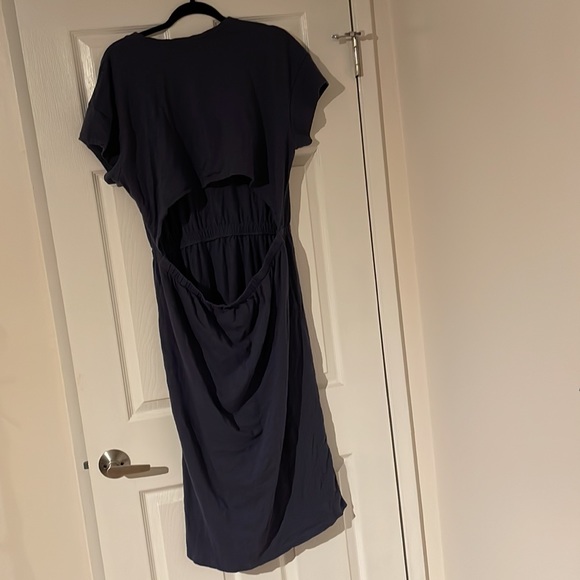 Blue/grey maxi dress with open back - Picture 4 of 6